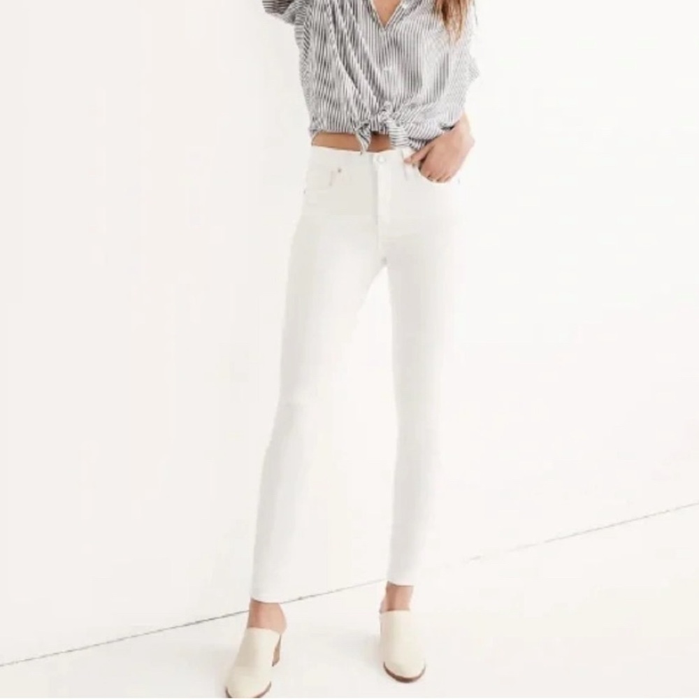 Madewell 9” High-Rise Skinny White Jeans Size 25